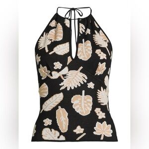 Madden NYC Knit Keyhole Halter Shirt NWT Large